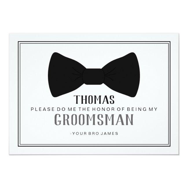 It's Time To Suit Up Groomsman - Black Tie Grey