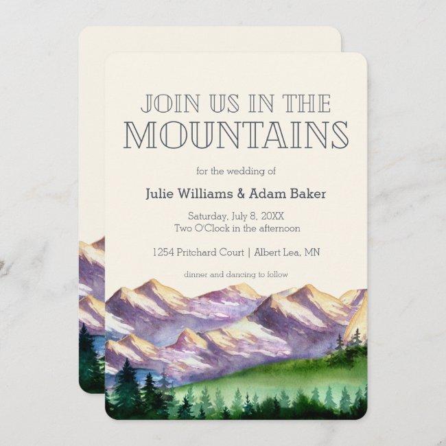 Join Us In The Mountains | Rustic Wedding