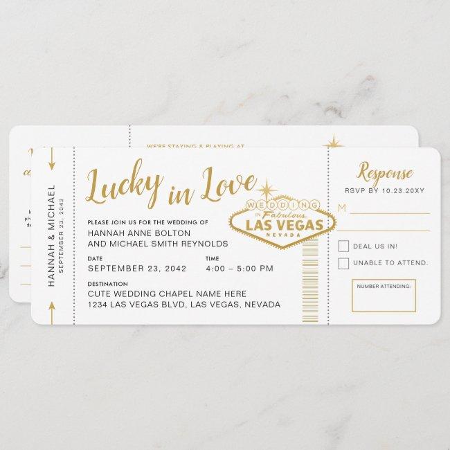 Las Vegas Destination Wedding Boarding Pass Ticket