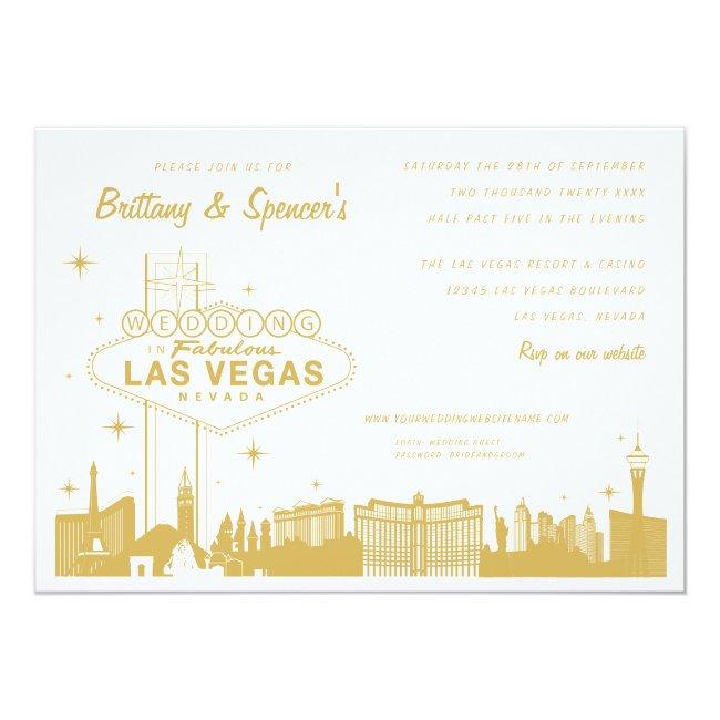 Las Vegas Strip Gold Wedding