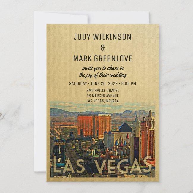 Las Vegas Wedding  Vintage Vegas Invite
