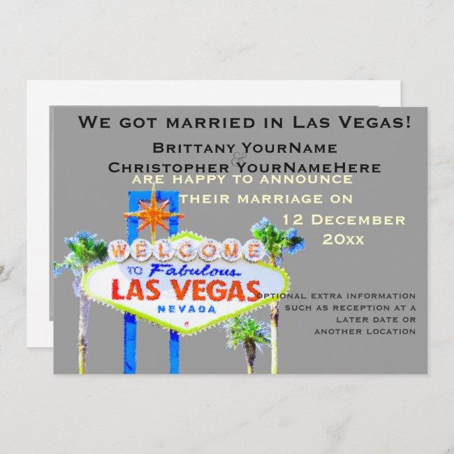 Las Vegas Wedding Photo Announcements