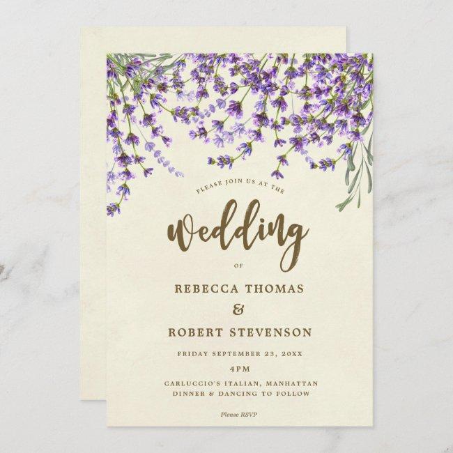 Lavender Floral Modern Wedding