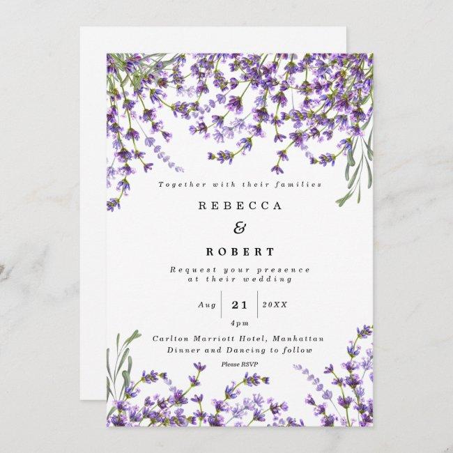 Lavender Florals Boho Modern Wedding