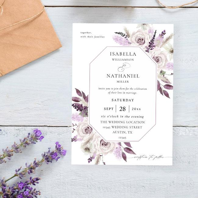 Lavender Purple Floral Wedding