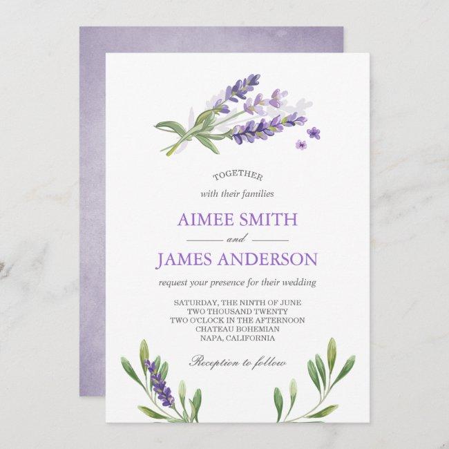 Lavender Wedding  Rustic Elegant Floral