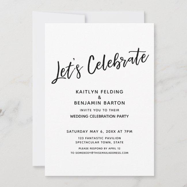 Let's Celebrate Casual, Modern Reception-only
