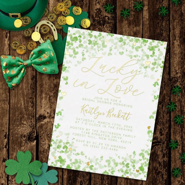 Lucky In Love St. Patrick's Day Baby Shower Foil