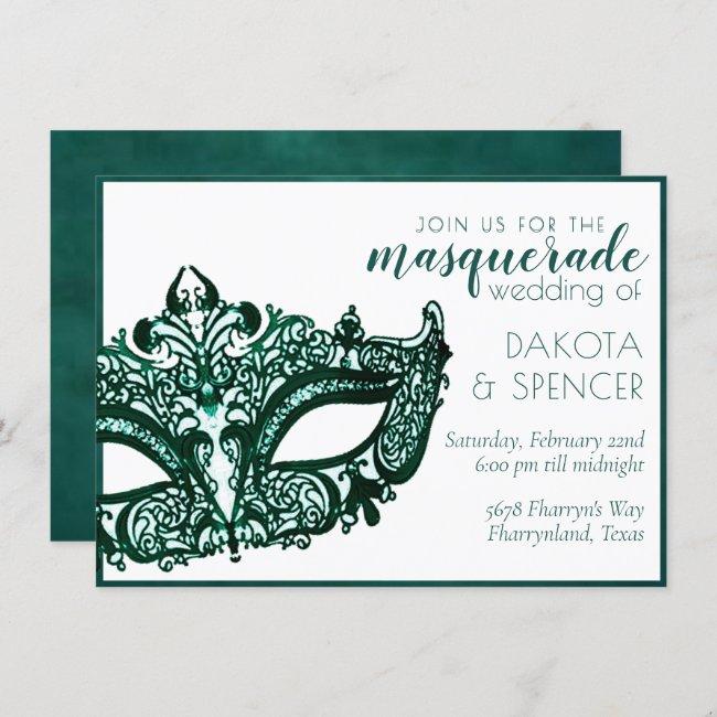 Masquerade Green | Dark Emerald Mardi Gras Wedding