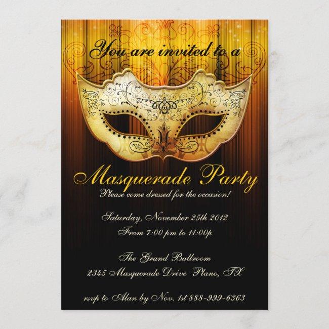 Masquerade Party Celebration Fancy Gold