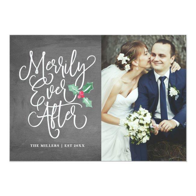 Merrily Ever After Wedding Holiday/thank You Photo