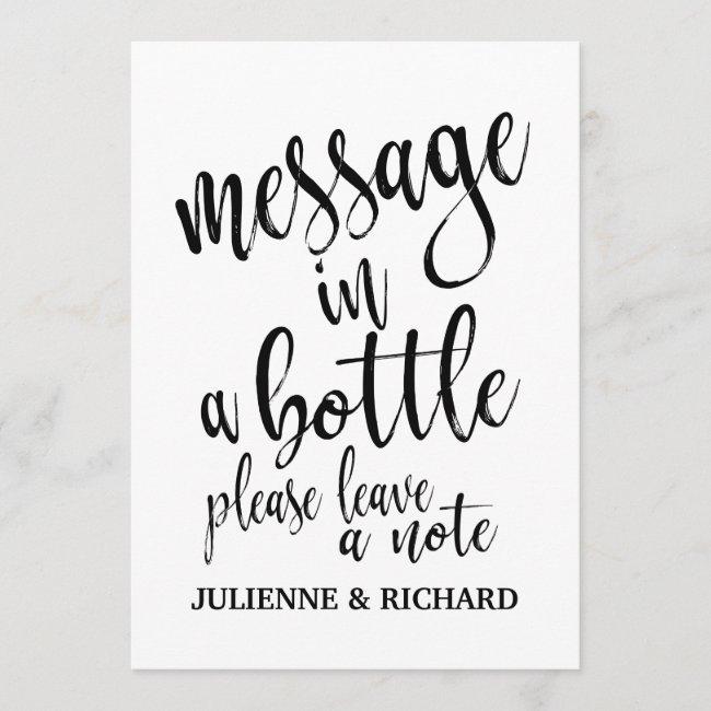 Message In A Bottle Affordable Wedding Sign