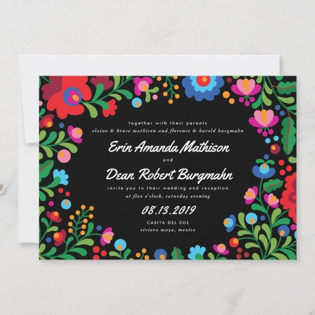 Mexican Embroidery Colorful Wedding