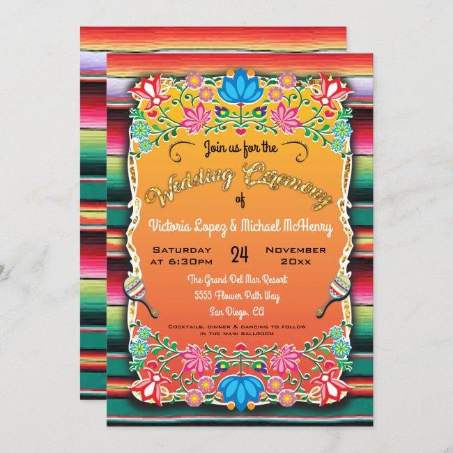 Mexican Wedding Rug And Floral