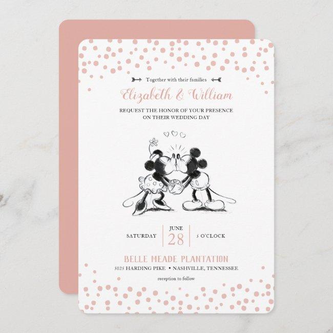 Mickey & Minnie | Pink Confetti Wedding