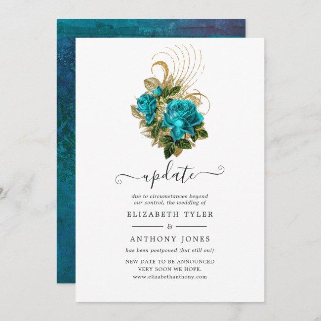 Midnight Forest Turquoise And Gold Wedding Update