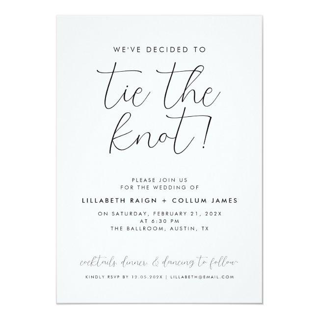 Minimal Wedding Tie The Knot Intimate Simple