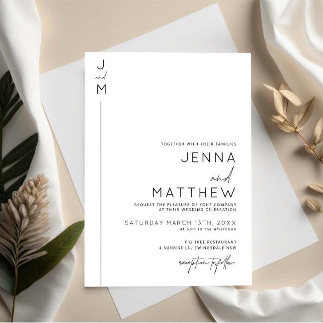 Modern And Minimalist Typography Wedding
