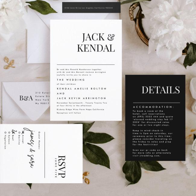 Modern Elegant | Editable Names Wedding