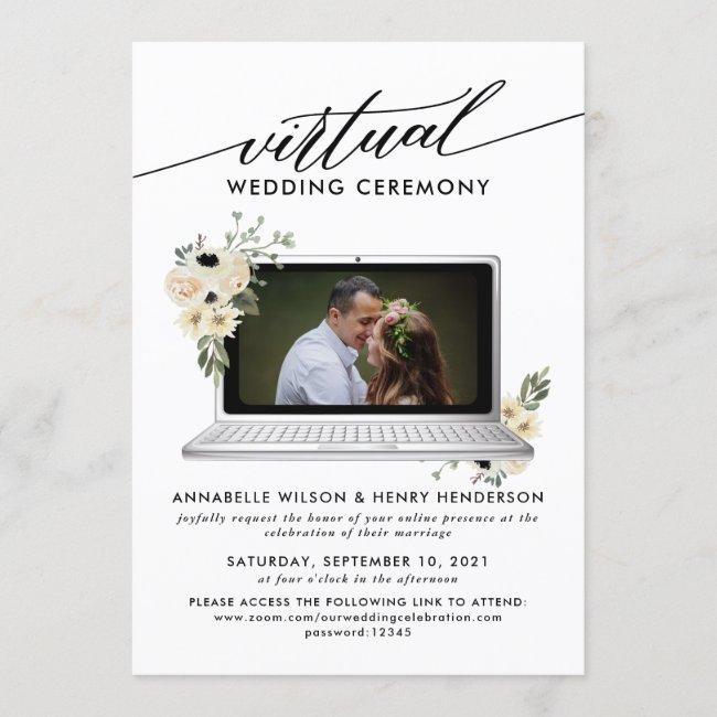 Modern Photo Virtual Wedding Ceremony