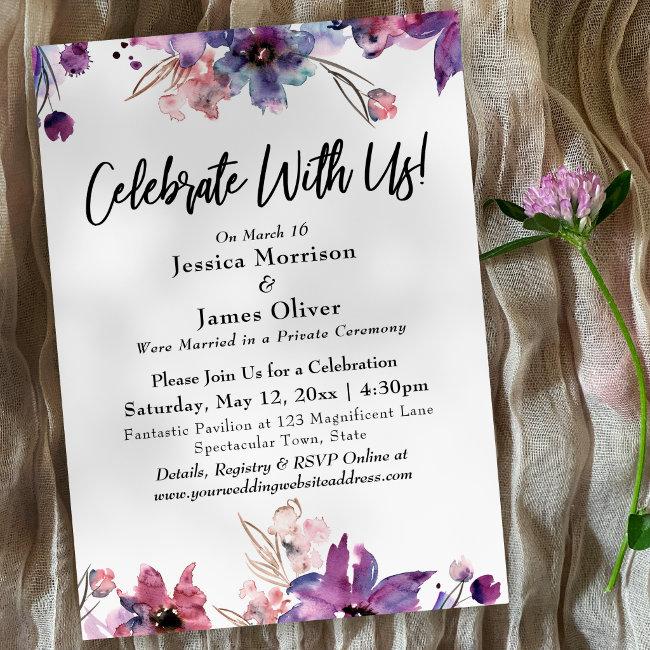Modern Watercolor Florals Celebrate With Us!