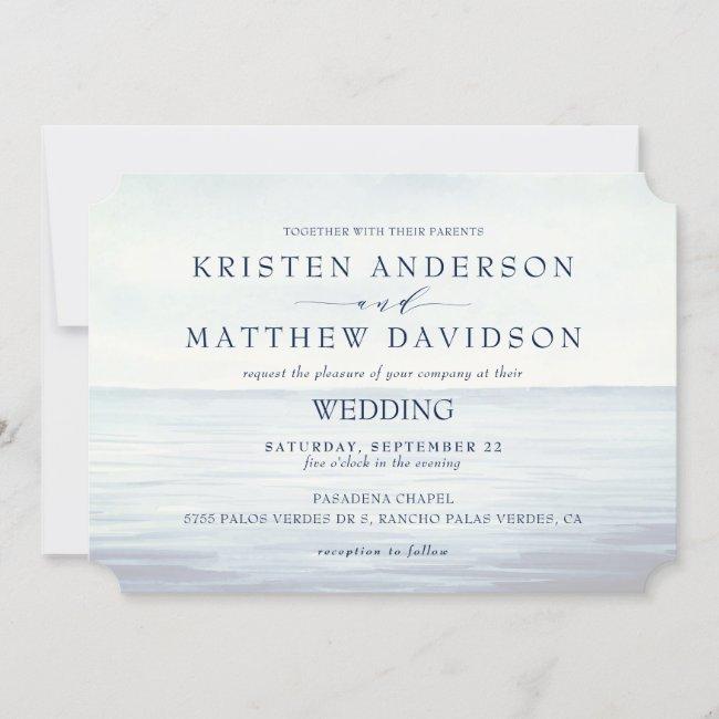Monogram Watercolor Ocean Nautical Anchor Wedding