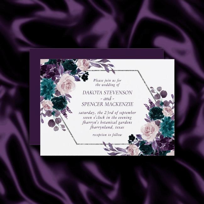 Moody Boho | Purple Eggplant Geometric Wedding