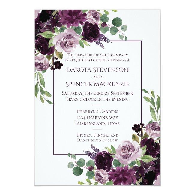 Moody Passion | Dramatic Purple Bouquet Frame