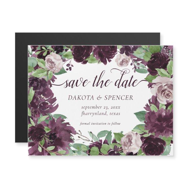 Moody Passions | Dramatic Wine Save The Date Magnetic