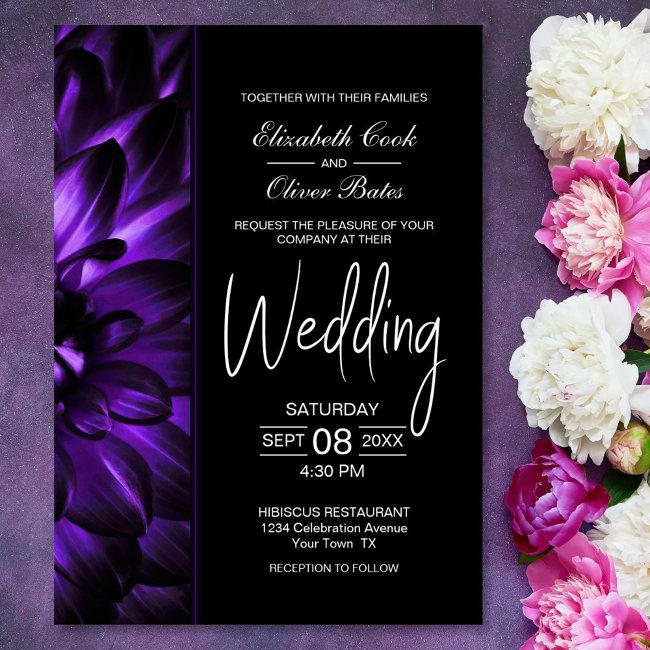 Moody Purple Floral Wedding