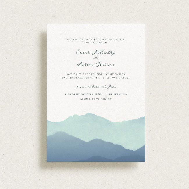 Mountain Range Wedding Invite