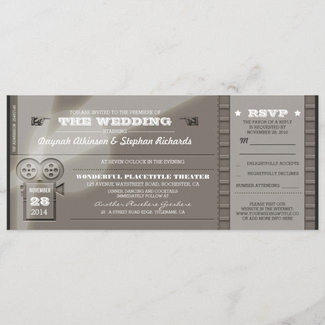 Movie Premiere Wedding Tickets