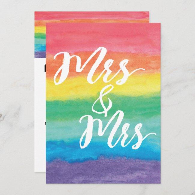 Mrs & Mrs Rainbow Lesbian Wedding