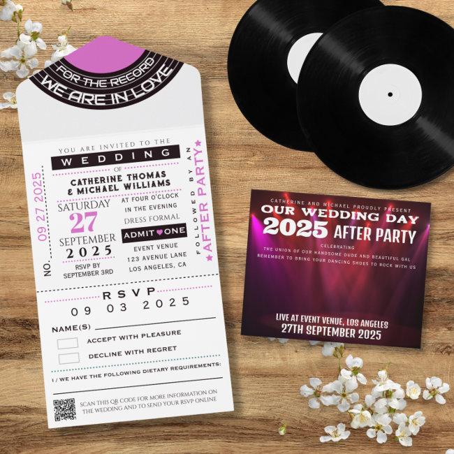 Music Concert Vip Ticket With Rsvp Wedding All In One