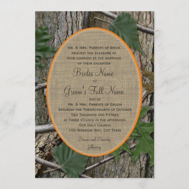 Natural Trees And Leaves Wedding