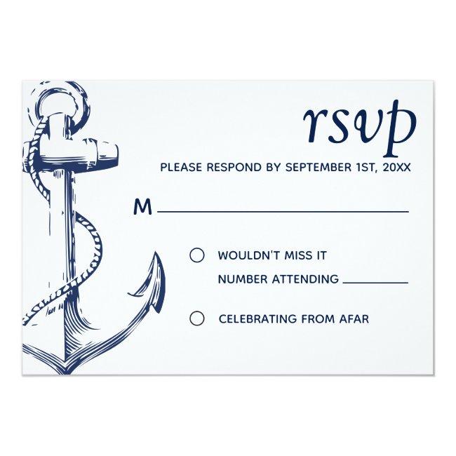 Navy Nautical Sketch Anchor | Rsvp