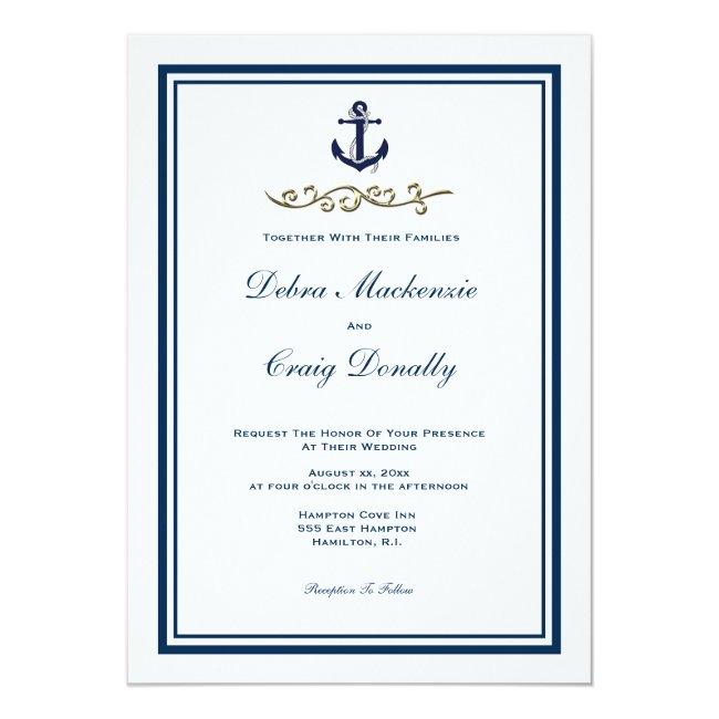 Navy Nautical Style Anchor Wedding