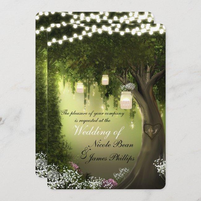 Oak Tree Rustic Enchanted Forest Garden Wedding