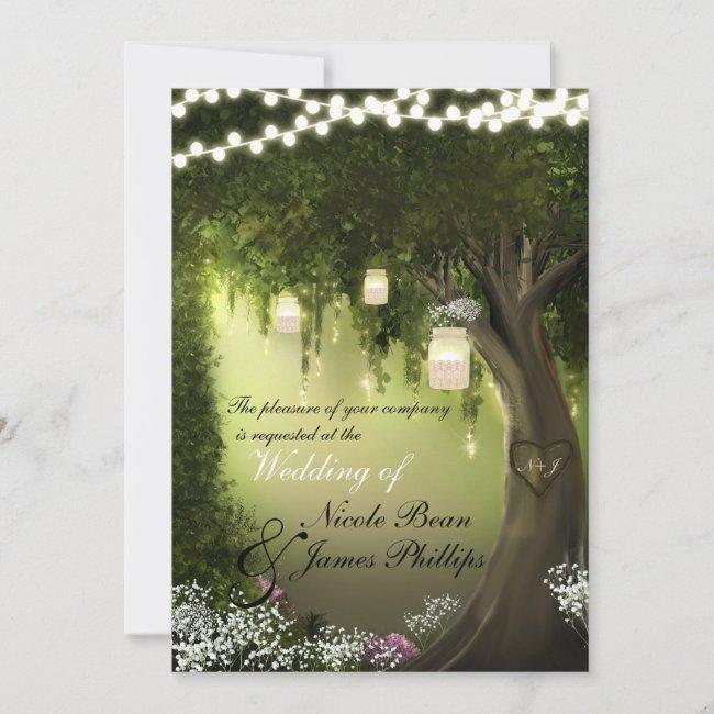 Oak Tree Rustic Enchanted Forest Garden Wedding