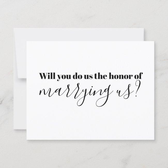 Officiant Proposal Marry Us