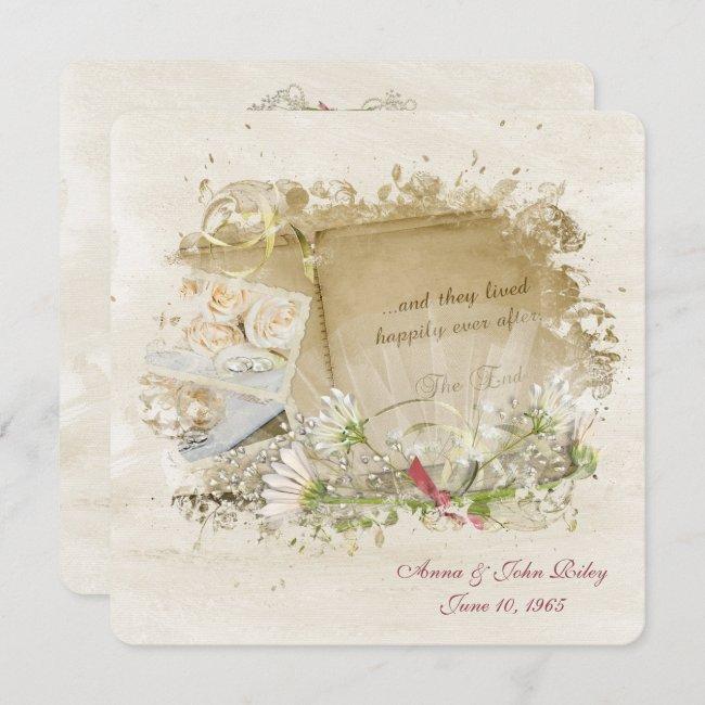 Old-fashioned Wedding Book Vow Renewal