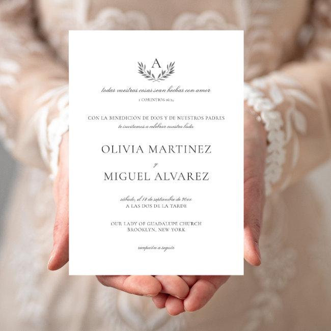 Olivia Invitacion De Boda Cristiana Wedding