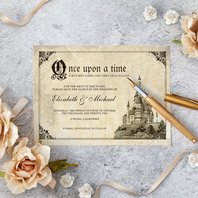 Once Upon A Time | Fairy Tale Castle Save The Date