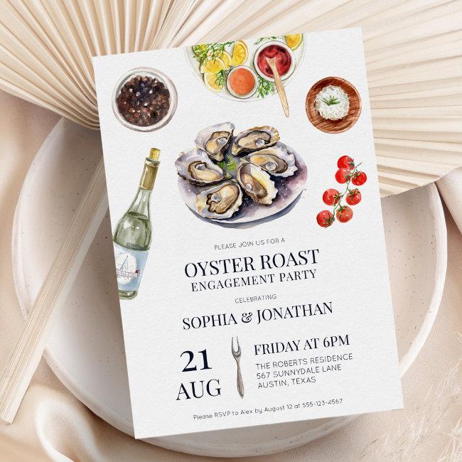 Oyster Roast Elegant Coastal Engagement Party