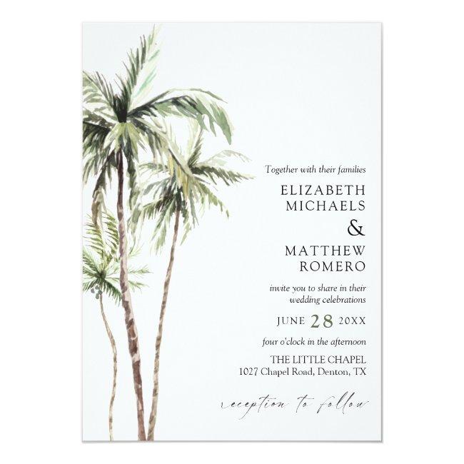 Palm Tree Tropical | Minimal Wedding Photo