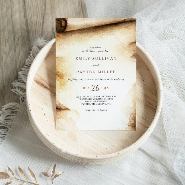 Paper Scroll Rustic Country Wedding