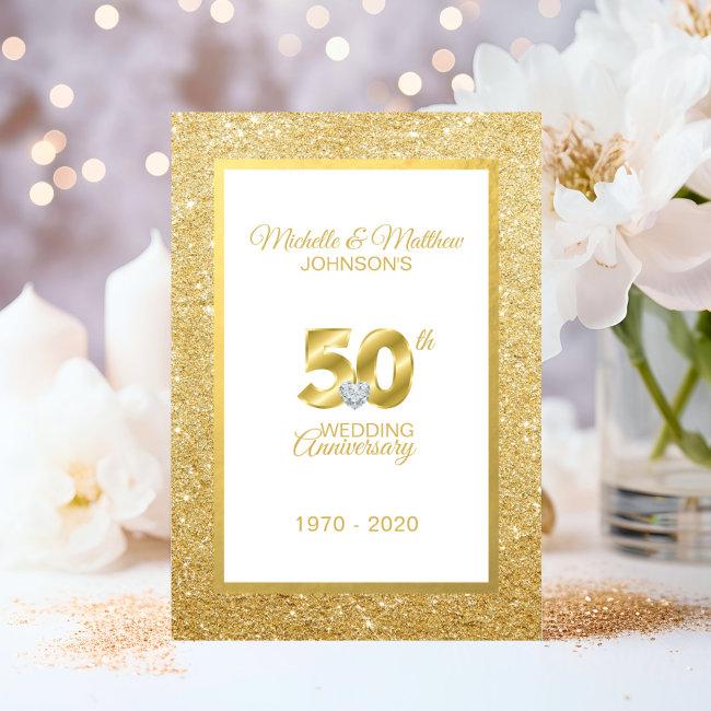 Personalized 50th Golden Wedding Anniversary