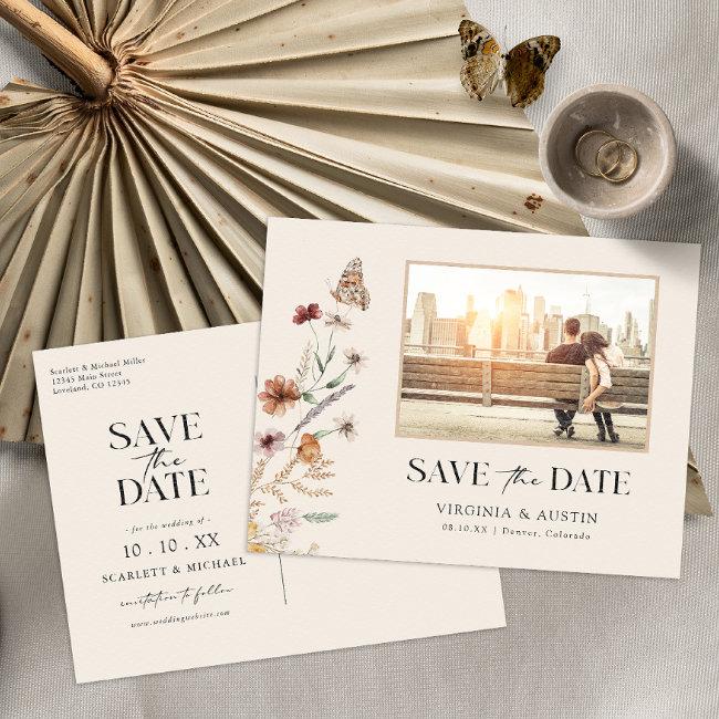 Photo Floral Save The Date Post