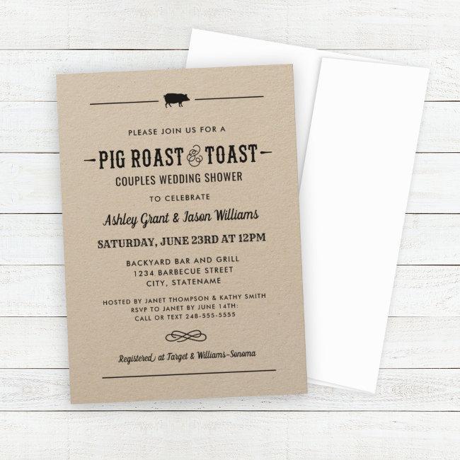 Pig Roast And Toast Kraft Wedding Couples Shower