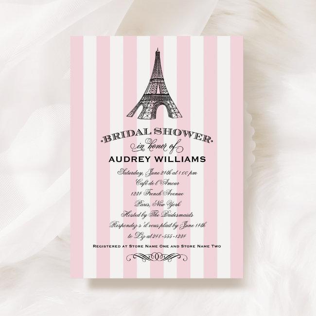 Pink Eiffel Tower Paris Wedding Baby Shower